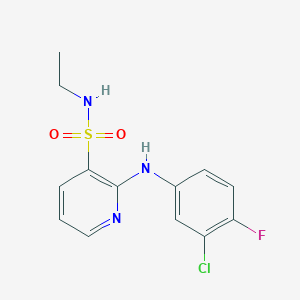 2-((3-chloro-4-fluorophenyl)amino)-N-ethylpyridine-3-sulfonamide