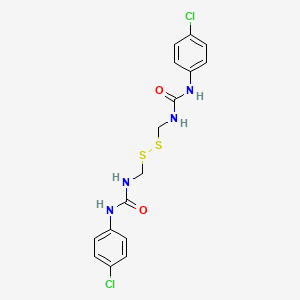 molecular formula C16H16Cl2N4O2S2 B2356264 1-(4-Chlorophenyl)-3-[[[(4-chlorophenyl)carbamoylamino]methyldisulfanyl]methyl]urea CAS No. 295346-87-1