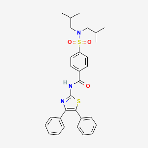 4-[bis(2-methylpropyl)sulfamoyl]-N-(4,5-diphenyl-1,3-thiazol-2-yl)benzamide