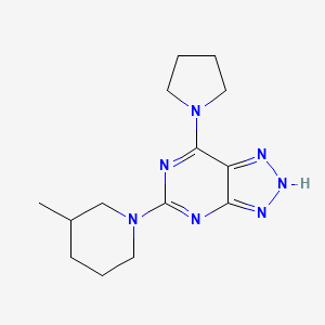 molecular formula C14H21N7 B2356279 5-(3-methylpiperidin-1-yl)-7-(pyrrolidin-1-yl)-3H-[1,2,3]triazolo[4,5-d]pyrimidine CAS No. 1286727-17-0