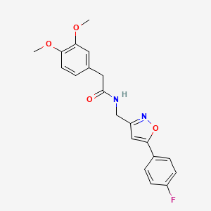 2-(3,4-dimethoxyphenyl)-N-((5-(4-fluorophenyl)isoxazol-3-yl)methyl)acetamide