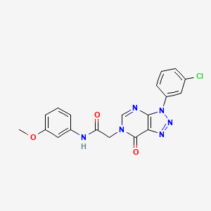 molecular formula C19H15ClN6O3 B2356281 2-(3-(3-chlorophenyl)-7-oxo-3H-[1,2,3]triazolo[4,5-d]pyrimidin-6(7H)-yl)-N-(3-methoxyphenyl)acetamide CAS No. 847384-83-2