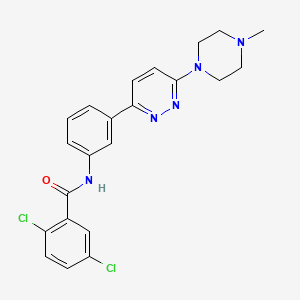 molecular formula C22H21Cl2N5O B2356284 2,5-dichloro-N-(3-(6-(4-methylpiperazin-1-yl)pyridazin-3-yl)phenyl)benzamide CAS No. 922808-98-8