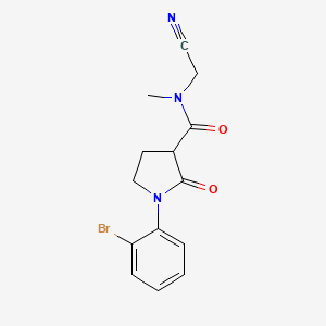 molecular formula C14H14BrN3O2 B2356286 1-(2-bromophenyl)-N-(cyanomethyl)-N-methyl-2-oxopyrrolidine-3-carboxamide CAS No. 1385551-66-5