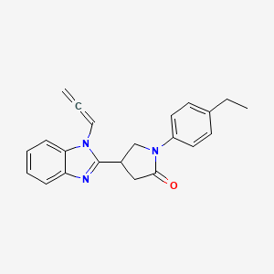 1-(4-Ethylphenyl)-4-(1-propa-1,2-dienylbenzimidazol-2-yl)pyrrolidin-2-one