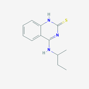 molecular formula C12H15N3S B2356292 4-(仲丁基氨基)喹唑啉-2(1H)-硫酮 CAS No. 443348-18-3