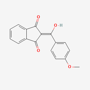 molecular formula C17H12O4 B2356294 2-[hydroxy(4-methoxyphenyl)methylene]-1H-indene-1,3(2H)-dione CAS No. 860784-13-0