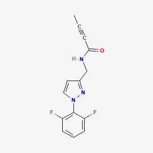 N-[[1-(2,6-Difluorophenyl)pyrazol-3-yl]methyl]but-2-ynamide