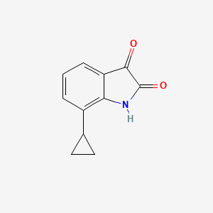 molecular formula C11H9NO2 B2356298 1H-Indole-2,3-dione, 7-cyclopropyl- CAS No. 1067188-04-8