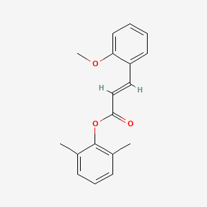 molecular formula C18H18O3 B2356309 (E)-2,6-dimethylphenyl 3-(2-methoxyphenyl)acrylate CAS No. 691365-52-3