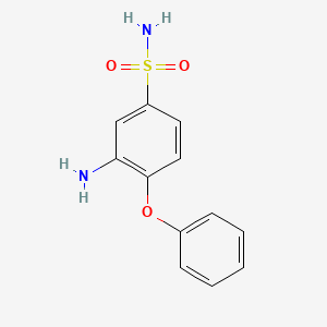 molecular formula C12H12N2O3S B2356310 苯磺酰胺，3-氨基-4-苯氧基- CAS No. 104272-77-7