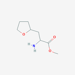 molecular formula C8H15NO3 B2356316 Methyl 2-amino-3-(oxolan-2-yl)propanoate CAS No. 1339782-16-9