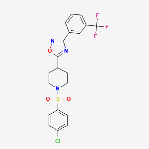 1-[(4-Chlorophenyl)sulfonyl]-4-{3-[3-(trifluoromethyl)phenyl]-1,2,4-oxadiazol-5-yl}piperidine