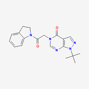 1-Tert-butyl-5-[2-(2,3-dihydroindol-1-yl)-2-oxoethyl]pyrazolo[3,4-d]pyrimidin-4-one