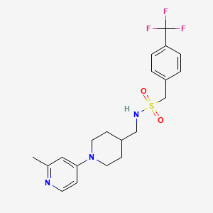 molecular formula C20H24F3N3O2S B2356322 N-((1-(2-甲基吡啶-4-基)哌啶-4-基)甲基)-1-(4-(三氟甲基)苯基)甲磺酰胺 CAS No. 2034306-76-6