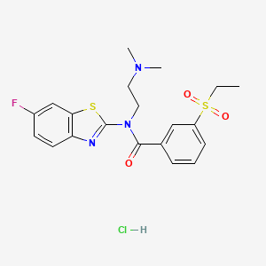 N-(2-(dimethylamino)ethyl)-3-(ethylsulfonyl)-N-(6-fluorobenzo[d]thiazol-2-yl)benzamide hydrochloride