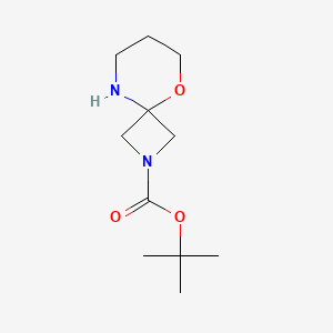 molecular formula C11H20N2O3 B2356334 Tert-butyl 5-oxa-2,9-diazaspiro[3.5]nonane-2-carboxylate CAS No. 2138422-21-4