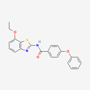 molecular formula C22H18N2O3S B2356339 N-(7-ethoxy-1,3-benzothiazol-2-yl)-4-phenoxybenzamide CAS No. 324758-97-6