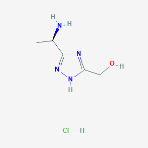 [3-[(1R)-1-Aminoethyl]-1H-1,2,4-triazol-5-yl]methanol;hydrochloride