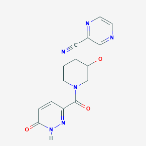 3-((1-(6-Oxo-1,6-dihydropyridazine-3-carbonyl)piperidin-3-yl)oxy)pyrazine-2-carbonitrile