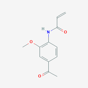 molecular formula C12H13NO3 B2356349 N-(4-acetyl-2-methoxyphenyl)prop-2-enamide CAS No. 2459725-72-3
