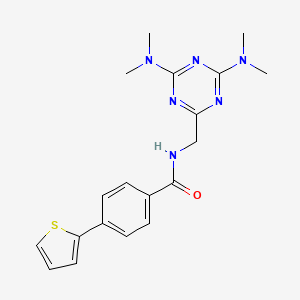 N-((4,6-bis(dimethylamino)-1,3,5-triazin-2-yl)methyl)-4-(thiophen-2-yl)benzamide