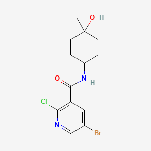 5-bromo-2-chloro-N-(4-ethyl-4-hydroxycyclohexyl)pyridine-3-carboxamide