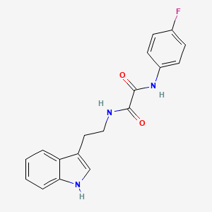 molecular formula C18H16FN3O2 B2356390 N'-(4-fluorophenyl)-N-[2-(1H-indol-3-yl)ethyl]oxamide CAS No. 780787-20-4