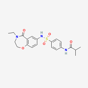 N-(4-(N-(4-ethyl-5-oxo-2,3,4,5-tetrahydrobenzo[f][1,4]oxazepin-7-yl)sulfamoyl)phenyl)isobutyramide