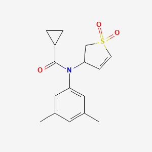 molecular formula C16H19NO3S B2356398 N-(3,5-dimethylphenyl)-N-(1,1-dioxido-2,3-dihydrothiophen-3-yl)cyclopropanecarboxamide CAS No. 863445-85-6