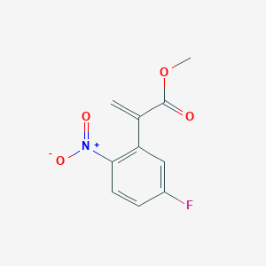 molecular formula C10H8FNO4 B2356399 Methyl 2-(5-fluoro-2-nitrophenyl)acrylate CAS No. 494836-63-4