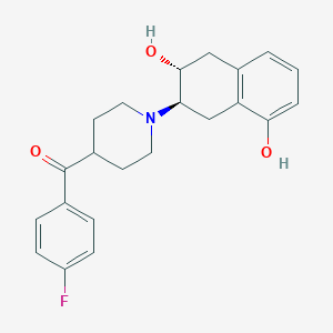 molecular formula C22H24FNO3 B2356415 (1-((2R,3R)-3,8-二羟基-1,2,3,4-四氢萘-2-基)哌啶-4-基)(4-氟苯基)甲酮 CAS No. 1800493-08-6