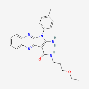 2-amino-N-(3-ethoxypropyl)-1-(4-methylphenyl)-1H-pyrrolo[2,3-b]quinoxaline-3-carboxamide