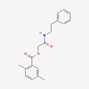molecular formula C19H21NO3 B2356424 2-Oxo-2-(phenethylamino)ethyl 2,5-dimethylbenzoate CAS No. 1794904-09-8