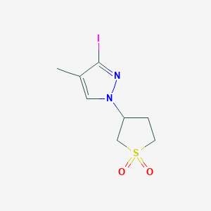 molecular formula C8H11IN2O2S B2356429 3-(3-iodo-4-methyl-1H-pyrazol-1-yl)-1lambda6-thiolane-1,1-dione CAS No. 1529378-53-7