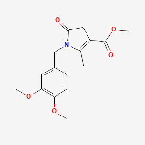 molecular formula C16H19NO5 B2356431 methyl 1-(3,4-dimethoxybenzyl)-2-methyl-5-oxo-4,5-dihydro-1H-pyrrole-3-carboxylate CAS No. 477890-07-6