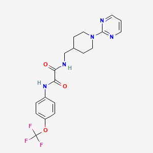 molecular formula C19H20F3N5O3 B2356436 N1-((1-(pyrimidin-2-yl)piperidin-4-yl)methyl)-N2-(4-(trifluoromethoxy)phenyl)oxalamide CAS No. 1235173-27-9