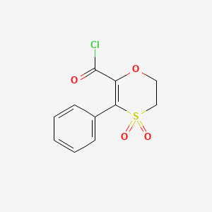 4,4-Dioxo-3-phenyl-5,6-dihydro-1,4$l^{6}-oxathiine-2-carbonyl chloride