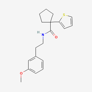 molecular formula C19H23NO2S B2356443 N-(3-methoxyphenethyl)-1-(thiophen-2-yl)cyclopentanecarboxamide CAS No. 1049525-26-9