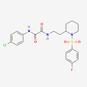 N1-(4-chlorophenyl)-N2-(2-(1-((4-fluorophenyl)sulfonyl)piperidin-2-yl)ethyl)oxalamide