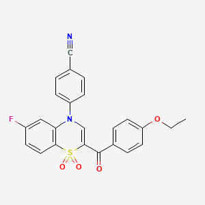 4-[2-(4-ethoxybenzoyl)-6-fluoro-1,1-dioxido-4H-1,4-benzothiazin-4-yl]benzonitrile