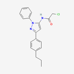 molecular formula C20H20ClN3O B2356468 2-氯-N-[1-苯基-3-(4-丙基苯基)-1H-吡唑-5-基]乙酰胺 CAS No. 882223-22-5