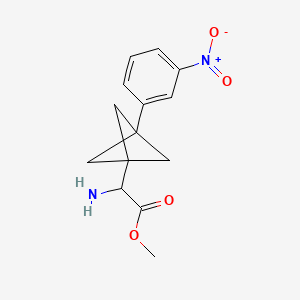 Methyl 2-amino-2-[3-(3-nitrophenyl)-1-bicyclo[1.1.1]pentanyl]acetate