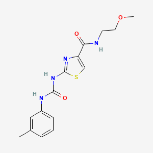 N-(2-methoxyethyl)-2-(3-(m-tolyl)ureido)thiazole-4-carboxamide