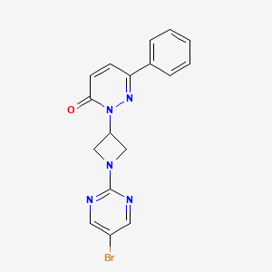 molecular formula C17H14BrN5O B2356476 2-[1-(5-Bromopyrimidin-2-yl)azetidin-3-yl]-6-phenylpyridazin-3-one CAS No. 2380087-03-4