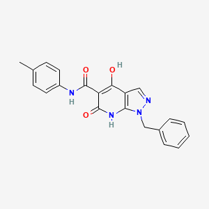 1-benzyl-4-hydroxy-N~5~-(4-methylphenyl)-6-oxo-6,7-dihydro-1H-pyrazolo[3,4-b]pyridine-5-carboxamide