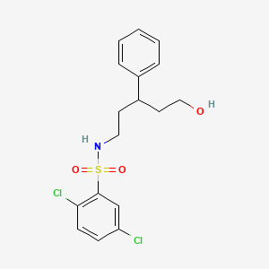 molecular formula C17H19Cl2NO3S B2356500 2,5-dichloro-N-(5-hydroxy-3-phenylpentyl)benzenesulfonamide CAS No. 1788531-00-9