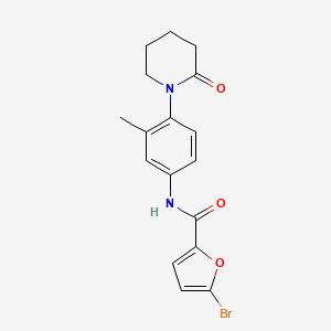 molecular formula C17H17BrN2O3 B2356502 5-bromo-N-(3-methyl-4-(2-oxopiperidin-1-yl)phenyl)furan-2-carboxamide CAS No. 941978-51-4