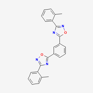 molecular formula C24H18N4O2 B2356513 1,3-Bis ((3-(2-tolyl)-1,2,4-oxadiazol)-5-yl)benzene CAS No. 1965304-96-4