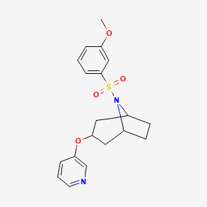 B2356517 (1R,5S)-8-((3-methoxyphenyl)sulfonyl)-3-(pyridin-3-yloxy)-8-azabicyclo[3.2.1]octane CAS No. 2109267-07-2